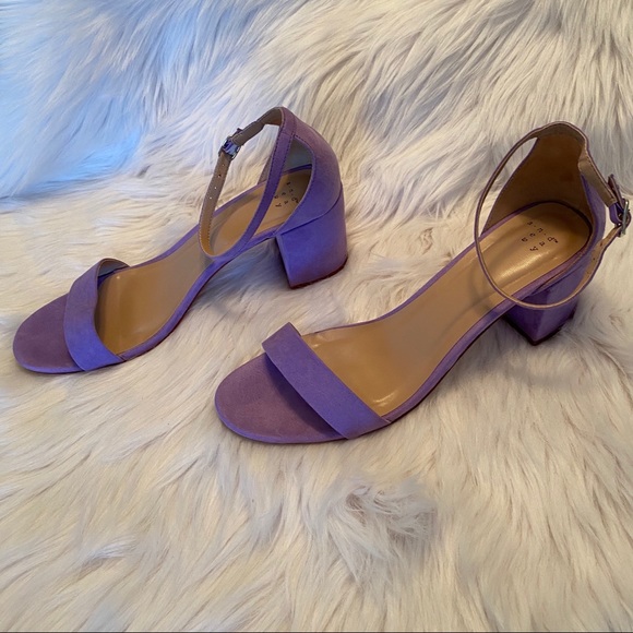 a new day Shoes - A New Day Ladies Purple Faux Suede Chucky Heels